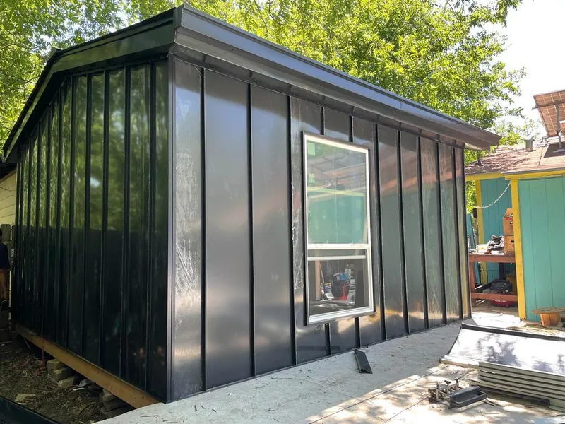 Black standing seam metal wall panels for Roof Inspection in Blue Island